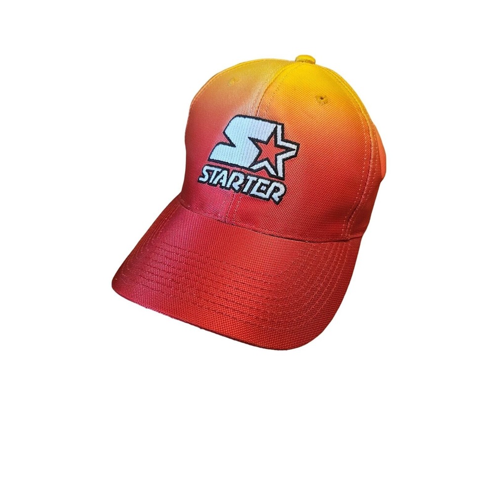 Vintage 90s Yellow and Red Ombre Starter adjustable hat